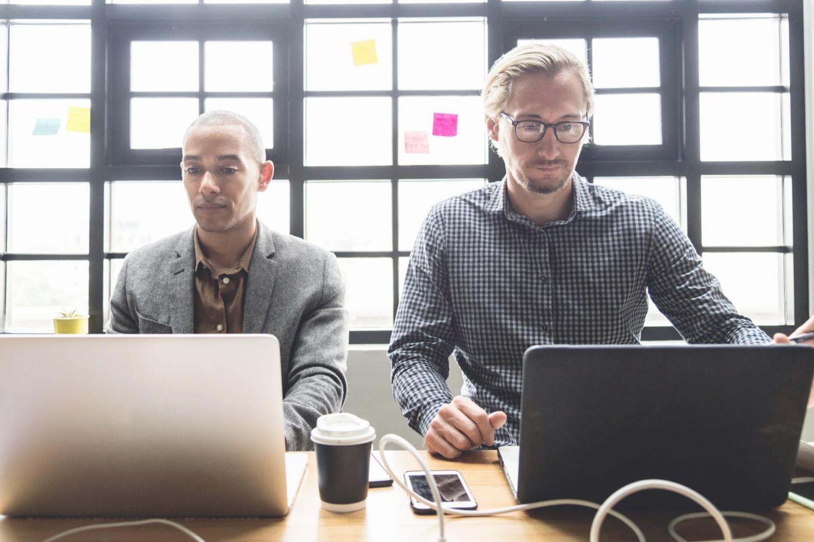 Team collaboration in modern office environment